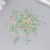 Glass 8/0 "Matte translucent. Melange yellow-green" 10 g