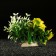 Artificial aquarium plant, 18 x 11 x 12 cm, white