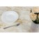 The oilcloth is transparent 0.8 mm, beige marble drawing, roll 20 pp.