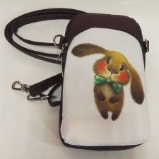 Cумка женская Colibri корич. оксфорд Зайчик с бантиком