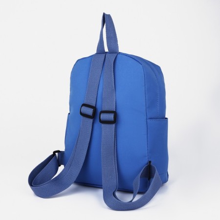 Baby backpack on lightning, 3 outer pockets, blue color-3
