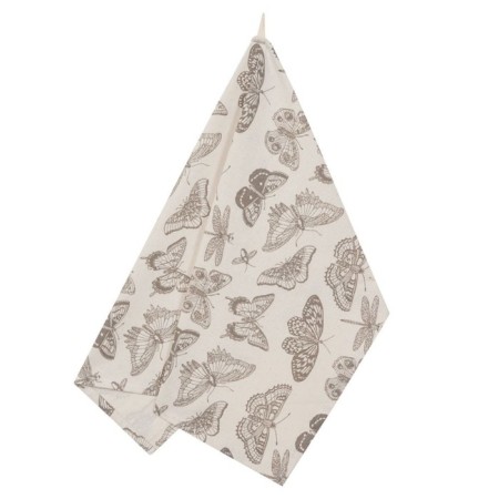 Kitchen towel butterflies, size 45x60 cm, beige color-2