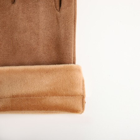Gloves are female, dimensionless, without insulation, beige color-3