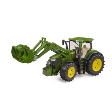 Tractor Bruder John Deere 7r 350 with a front loader