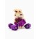 A set of soap roses in a box is 8 pieces, purple-white with a bunny