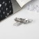 Hair hairpin "Liberty" feathers, 7 cm, silver