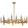 Leonardo 20XE14 rod chandelier 60W, size 90x90x30-95 cm, bronze color