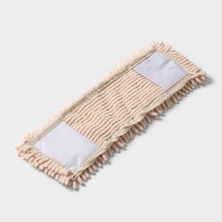 Nozzle for a flat mop of the share "pastel", 43 × 13 cm, microfiber booklies, beige color-3