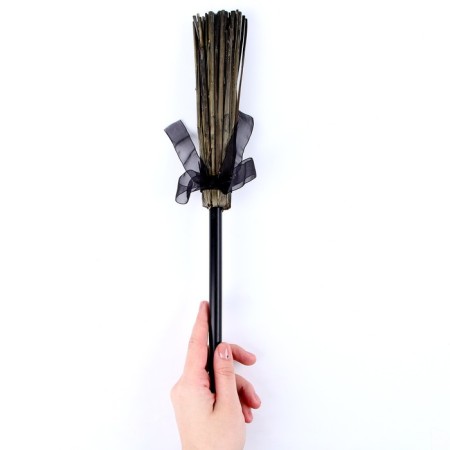 Broom witch 37cm, black color-2