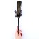 Broom witch 37cm, black color