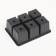 Cassette for seedlings, 6 cells of 120 ml, set of 5 pcs., Black