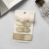 Hair set "Toliman" (1 elastic band-6 cm, 3 invisibility-7 and 5 cm) gold