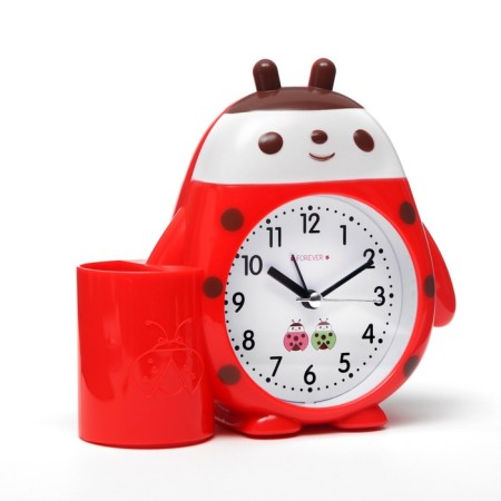 Clock - organizer with an alarm clock "God's cow", discrete move, D -8 cm, 15 x 13.4 cm, aa-2