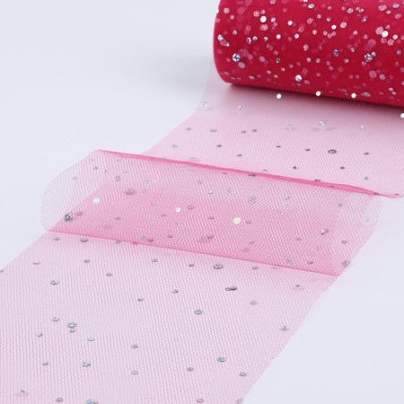 Fatin with sparkles, 15 cm, 11 ± 1 g/sq.m, 23 ± 1 m, bright pink color No. 61-1