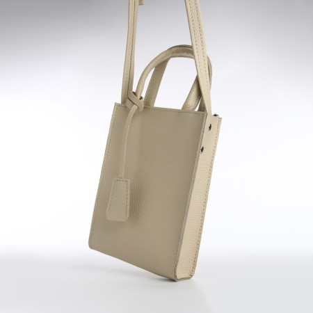Women's bag over the shoulder Textura, small size, beige color