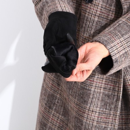 Gloves are female, dimensionless, without insulation, black color-4
