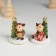 Souvenir Polystone "Olenien in a red fur coat near a Christmas tree" MIX 3.8x3.5x4.8 cm