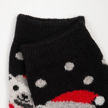Women's socks “Bear in a hat”, black color, size 36-40-2