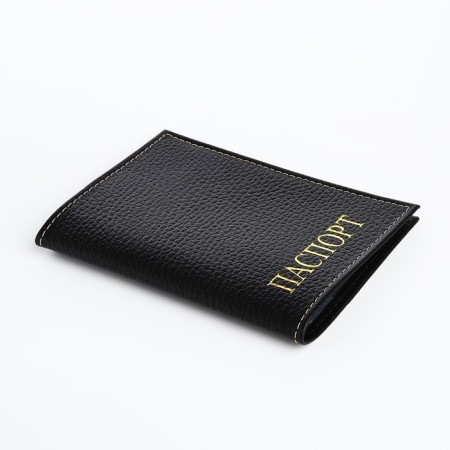 Textura passport cover, black color-2