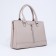 Lightning tout bag, outer pocket, long belt, light-beige color