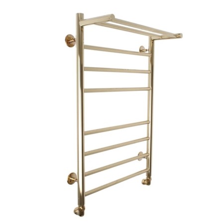 Water towels Domoterm "Medea" P8, 500x800 mm, with a shelf, gold-1