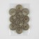 A set of buttons, 4 punctures, d = 22 mm, 10 pcs, the color is gray-brown