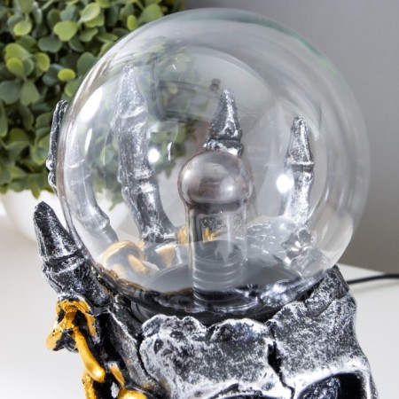 Plasmic ball Polystone "Skull with a chain" 19x11x10 cm Risalux-8
