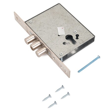 The cut -shaped lock without handles "Elbor" lazulite 1.01.03.0.0 b/o, under c/fur, color nickel-1