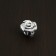 Handle button Cappio Rose 01, white with silver