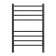 Terminus heated towel rail "Aurora" P8, 500x800 mm, dimmer, black matte