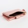 Women's wallet on the button, pink color