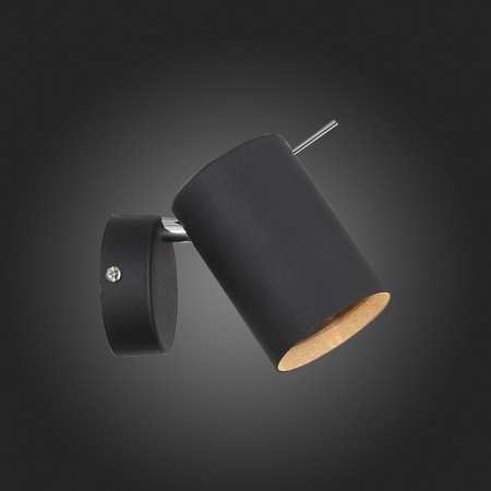 STAST ST LUCE. SL597.401.01. 1x3 W, GU10 LED, 3000K, 8x15.5 cm, black color, chrome-4