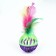 Ball for cats with a tambourine "Hurry with a pen", 4 cm, light green purple