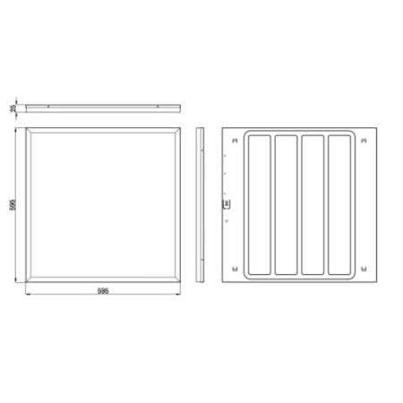 LED LED era SPO-1, 595x595x25 mm, IP40, 40W, 3800LM, 4000K, white-4