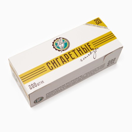 Cigarette cartridges for Glavtabak self -circle, 200 pieces, 8.4 cm, D -8 mm, filter - 20 mm-3
