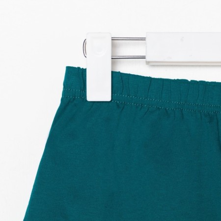 Female set (T -shirt, shorts), Malachite color, size 48-14