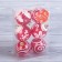 Set of balls plastic D-5.5 cm, 6 pcs "Snow illusion" red-white