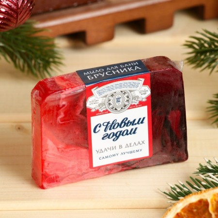 SPA soap - care for the bath and sauna "Happy New Year" Brusnik, bath fun 80 grams