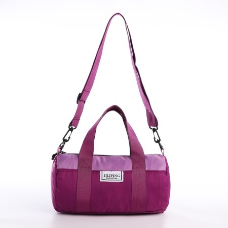 Youth bag with zipper, burgundy color