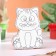 Magic coloring "Cat", reusable, 8x6.5 cm