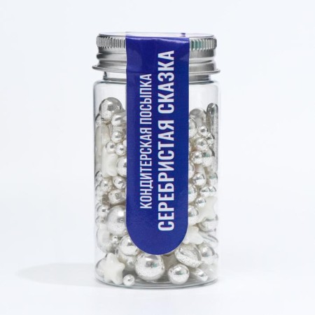 Confectionery sprinkling "Silver Fairy Tale", 50 g-1