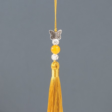 Suspension Textile, metal "Butterfly" gold 1x1.2x16.5 cm-2