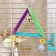 Toy for birds "Multi -colored triangle", with a bell, mix