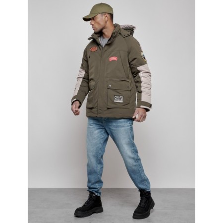 Male Winter jacket, size 56, khaki color-17