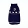 Clothing for dogs. Knitted sweater with "New Year" ornament, blue, size L