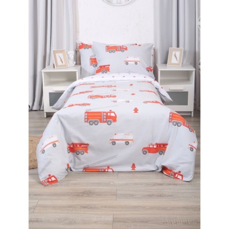 Bed linen 1.5 joint venture Firefighters, size 150x215 cm, 145x210 cm, 50x70 cm-1
