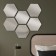 Wall mirror "honeycomb", 6 elements, rh 1 pc 13 x 15 cm