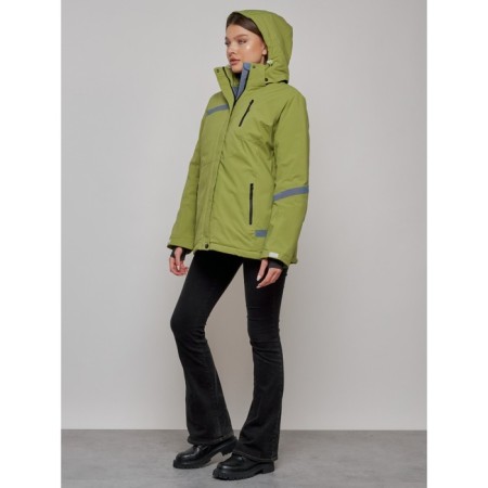 Ski jacket female, size 56, khaki color-17