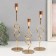 Climber Metal "Domitia" set 3 pcs gold d = 2cm height 31; 25.4; 21.5 cm 8x8x31 cm