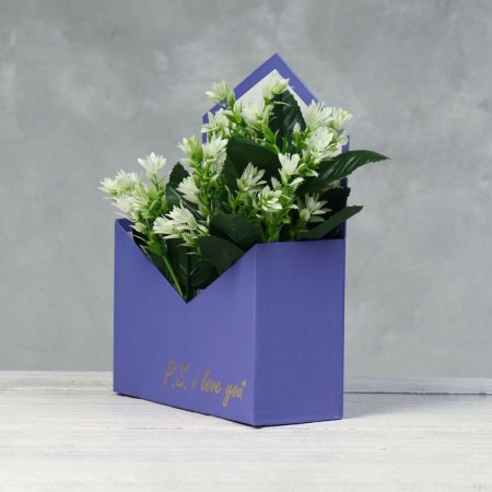 Golden embossing P.S. I love you, lilac 18 x 24 x 7 cm-1